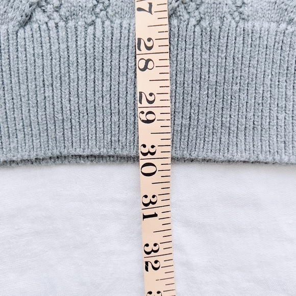 Cable Knit Fisherman Sweater Size 2XL Cotton Grandpa Sweater Normcore Mock Neck - Picture 12 of 12